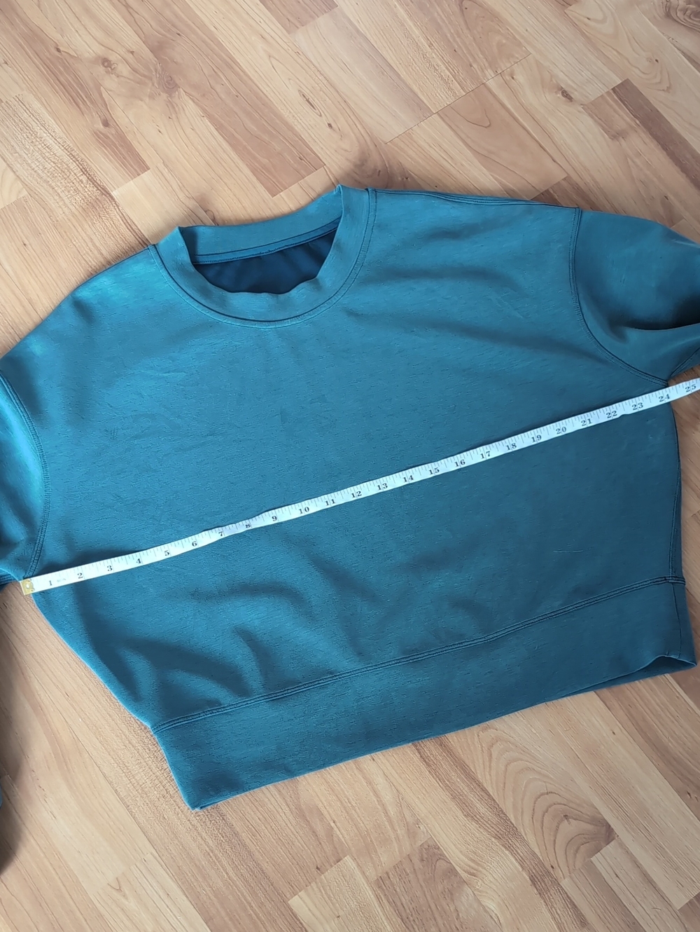 Lululemon Perfectly Oversized Crop Crew Softstreme 6 Green Jasper Teal - Picture 5 of 10